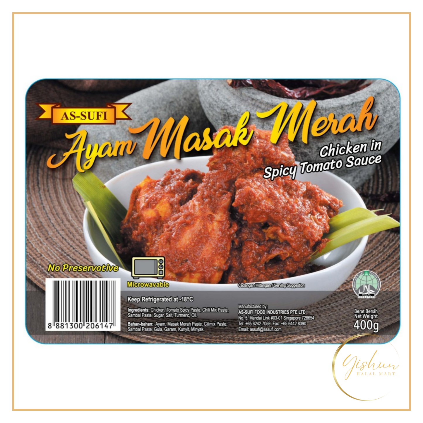 As-Sufi RTE Ayam Masak Merah | 400g