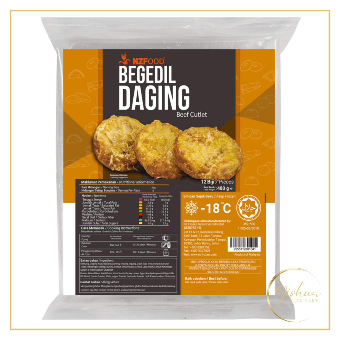 NZFOOD Begedil Daging | 12pc