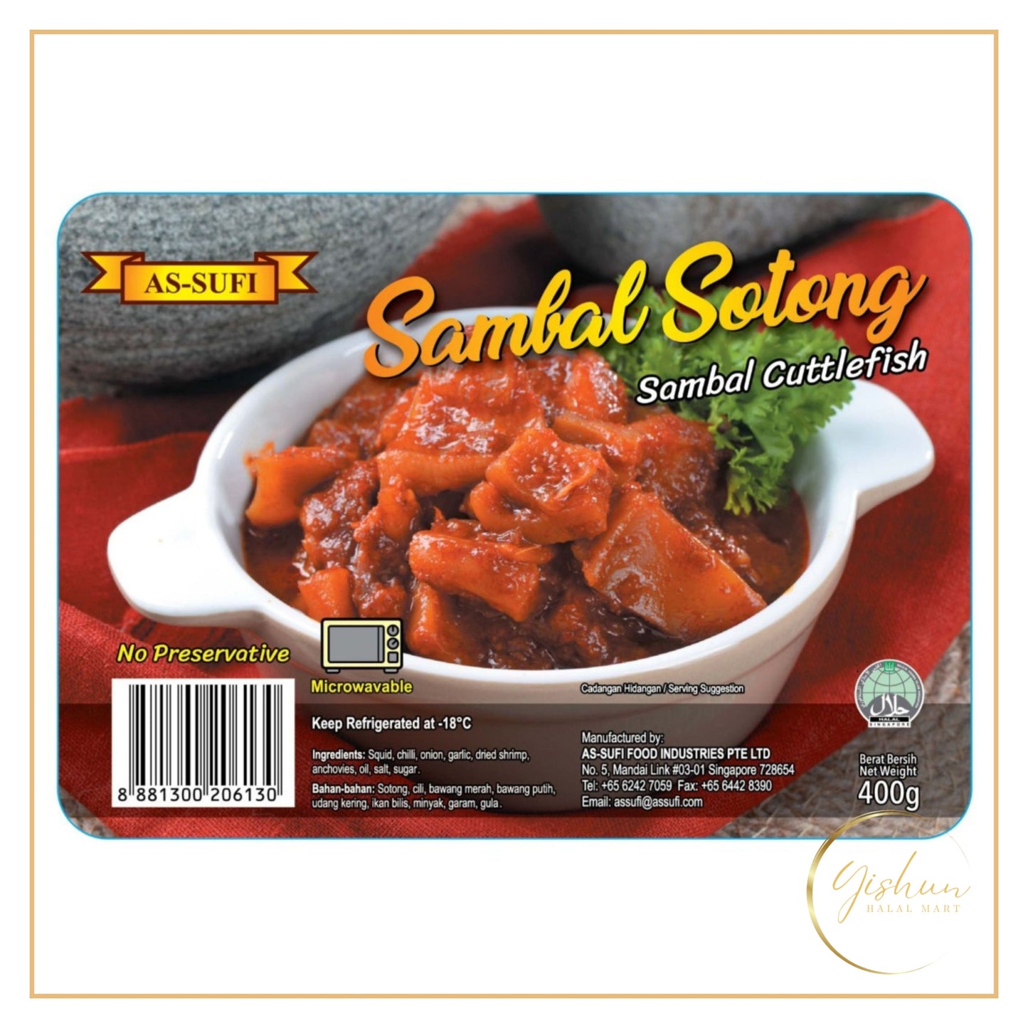 As-Sufi RTE Sambal Sotong | 400g
