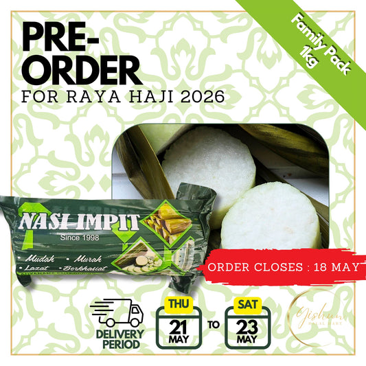 PRE-ORDER for RAYA HAJI 2026 : Lontong (Nasi Impit) 1kg