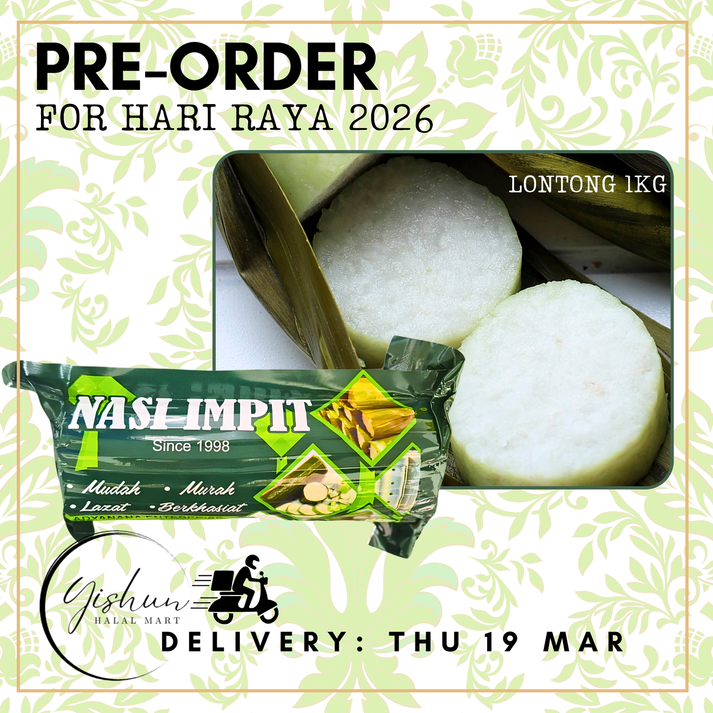 PRE-ORDER for RAYA 2026 : Lontong (Nasi Impit)